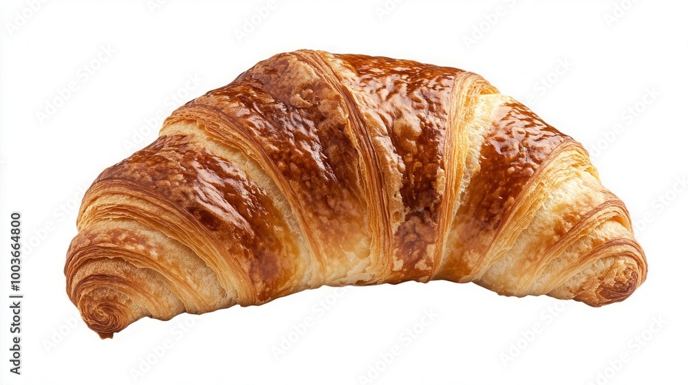 Delicious croissant, white isolate background Delicious croissant, white isolate background