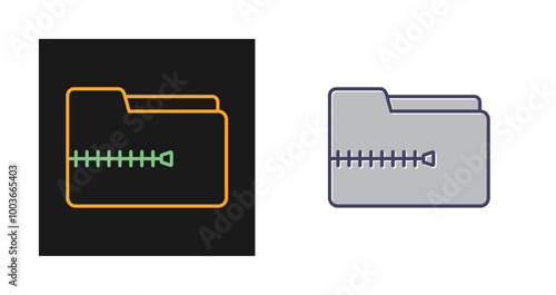 Zip File Vector Icon