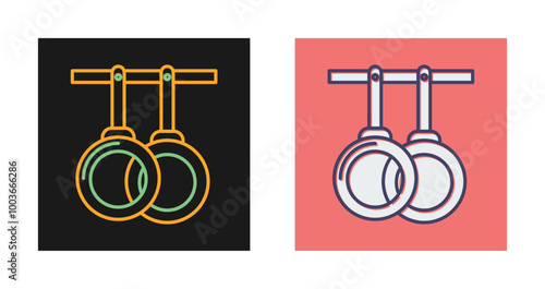 Gym Rings Vector Icon