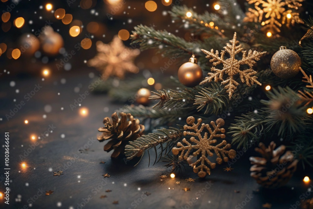 A festive decoration in the form of a snowflake. Close-up. Beautiful Christmas background, banner. The concept of decorations and decor for the new year. New Year's Card 2025 A festive decoration in the form of a snowflake. Close-up. Beautiful Christmas background, banner. The concept of decorations and decor for the new year. New Year's Card 2025