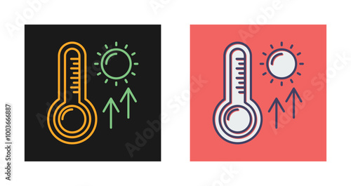 High Temperatures Vector Icon