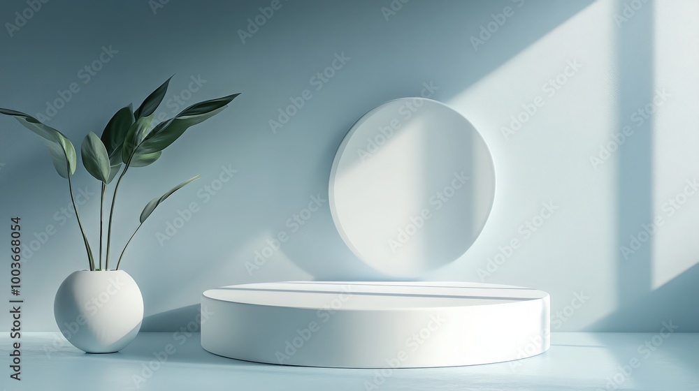 Abstract background mock up scene with podium geometry shape for product display 3D rendering Abstract background mock up scene with podium geometry shape for product display 3D rendering