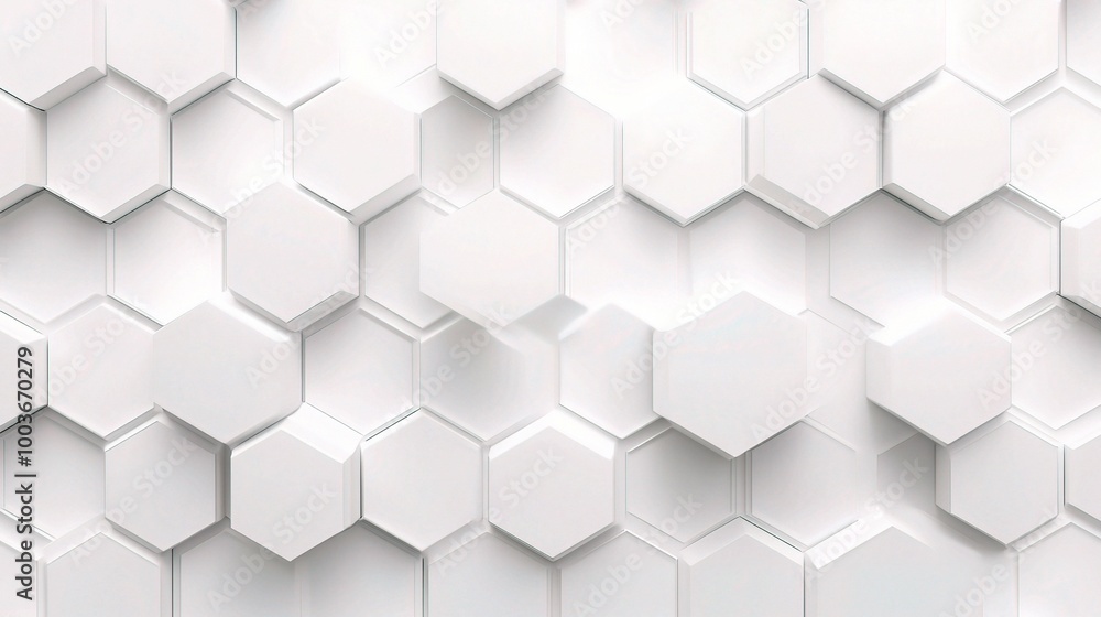 Abstract White Hexagonal Pattern Design Abstract White Hexagonal Pattern Design