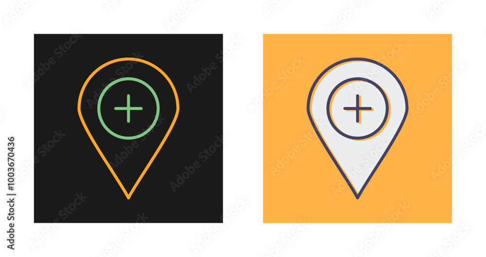 Add Point Vector Icon Add Point Vector Icon
