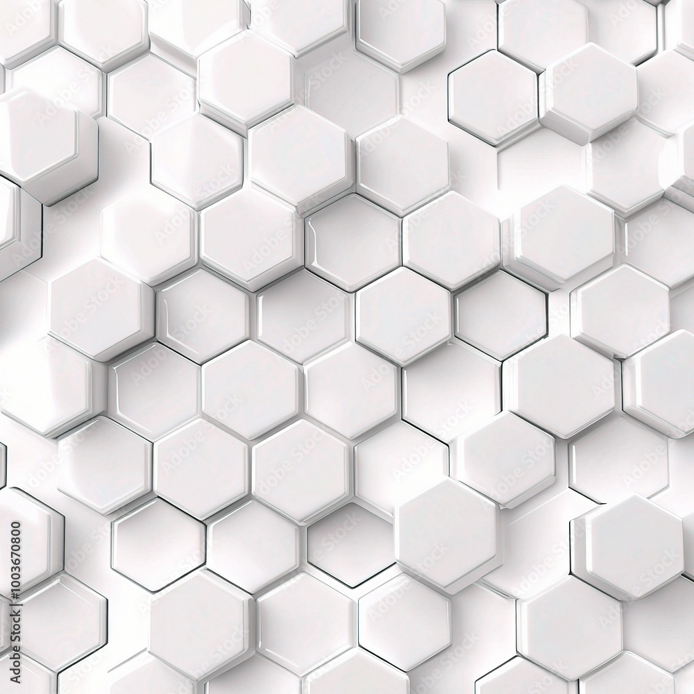 Naklejka premium White Hexagonal Pattern Background Design