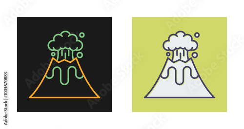 Volcano Vector Icon