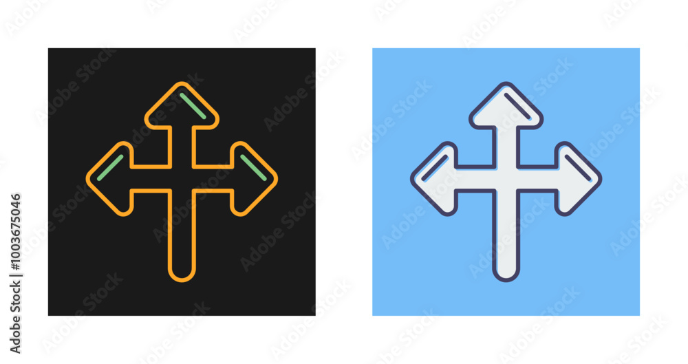 Fototapeta premium Directional Sign Vector Icon