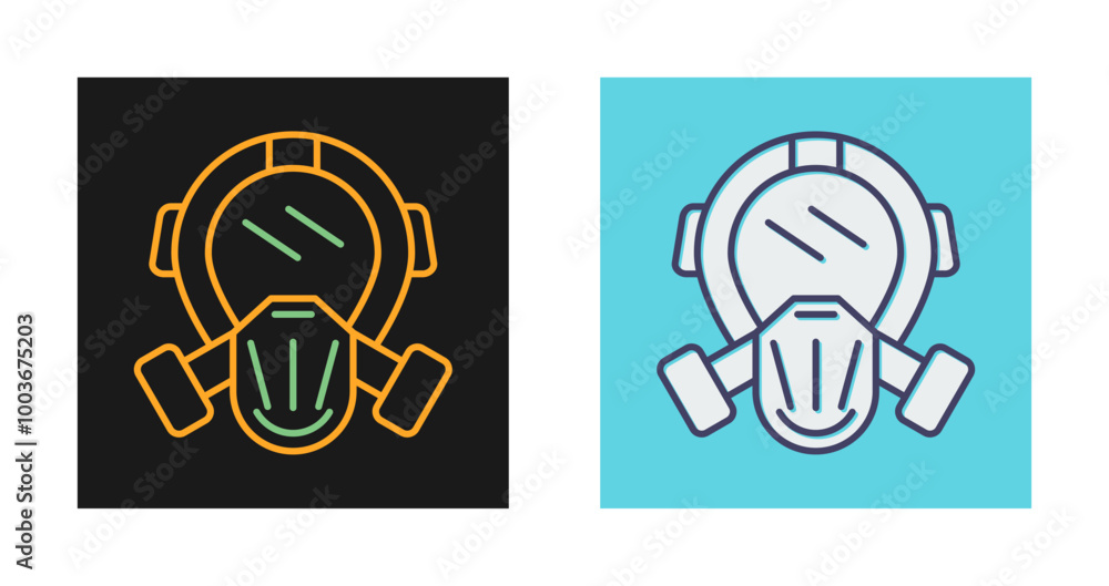 Gas Mask Vector Icon Gas Mask Vector Icon