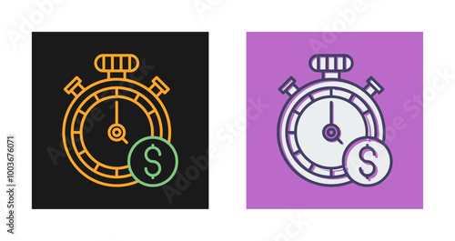 Free Download Time Of Money Vector Icon - GFXLoad