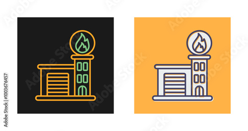 Fire Station Vector Icon