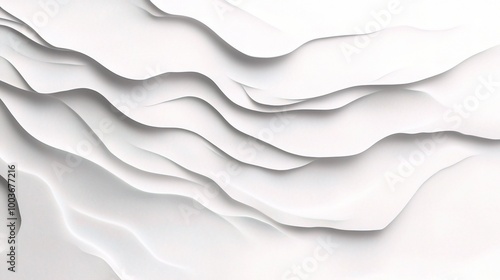 Texture of White Waves in Abstract Design