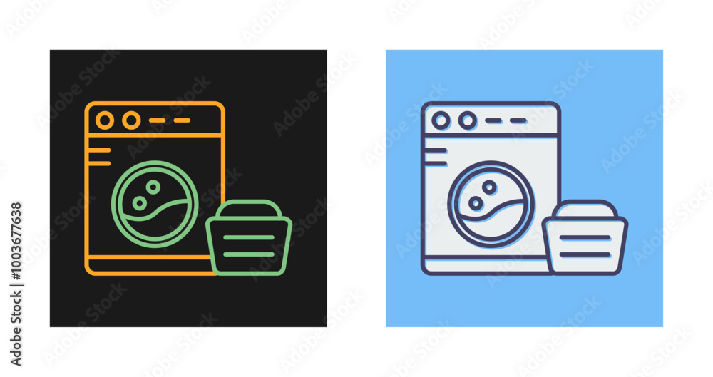 Washing Machine Vector Icon Washing Machine Vector Icon