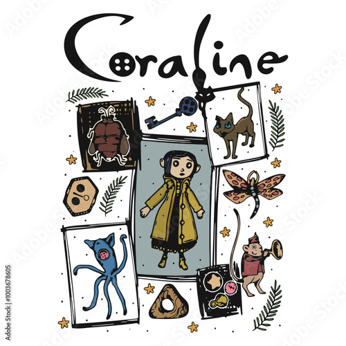 Halloween Coraline Spooky Movie Coraline Doll EPS