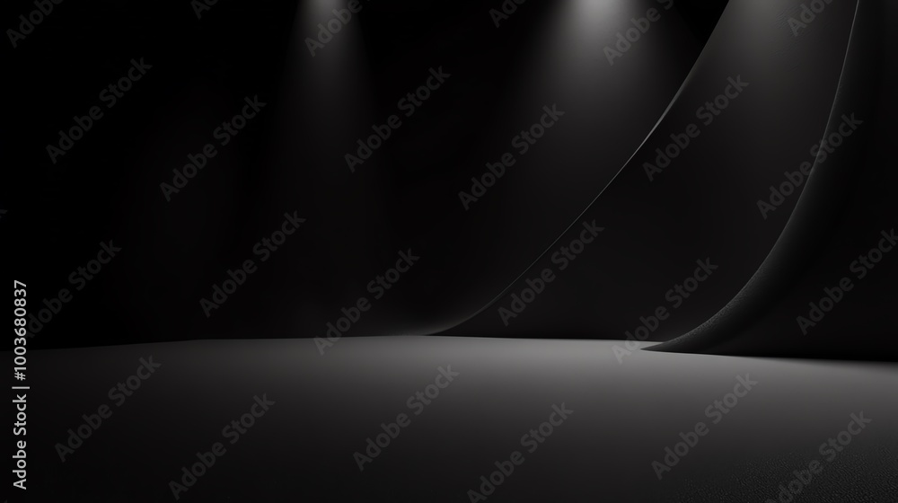 A dramatic black backdrop with soft lighting, perfect for showcasing products or creating an artistic atmosphere. A dramatic black backdrop with soft lighting, perfect for showcasing products or creating an artistic atmosphere.