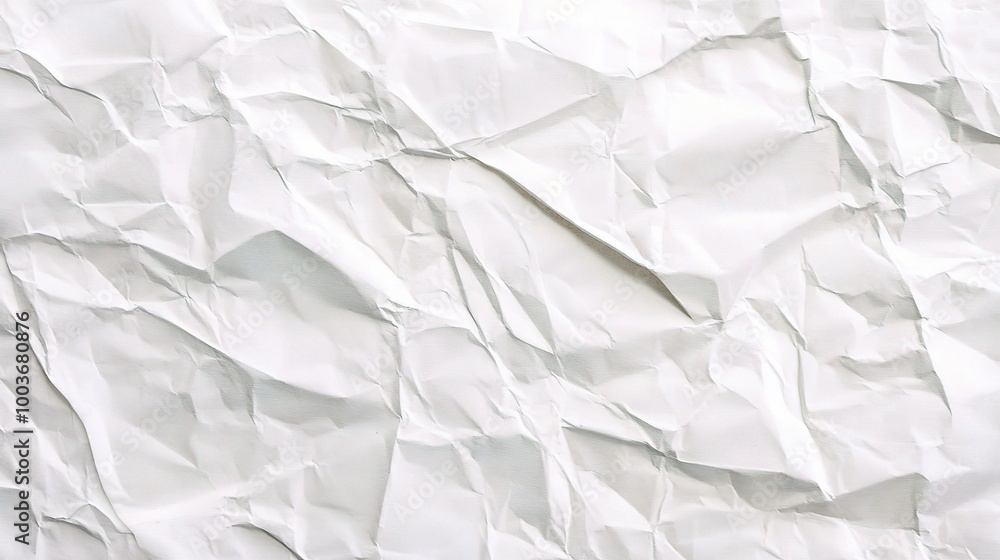 Crumpled White Paper Texture for Background Use Crumpled White Paper Texture for Background Use