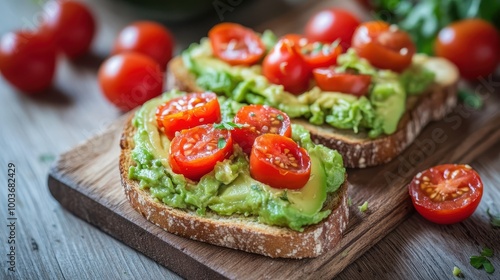 Avocado and Cherry Tomato Toast: A Vibrant and Nutritious Delight