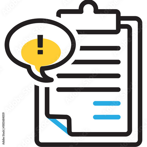 Vector multicolor icon for Disclaimer
