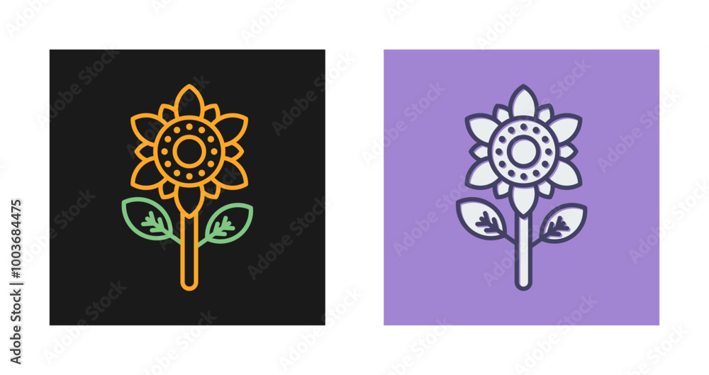 Fototapeta premium Flower Vector Icon