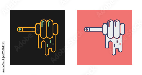Honey Dipper Vector Icon