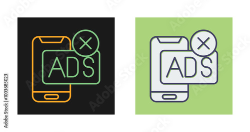 AD Block Vector Icon