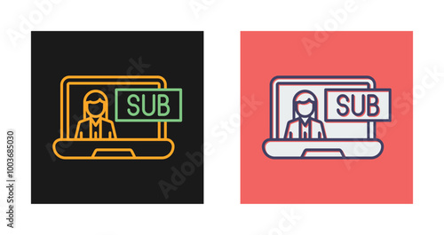 Subscriber Model Vector Icon