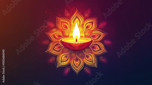 Diwali is an Indian holiday, the festival of lights tradition Diya oil lamps against