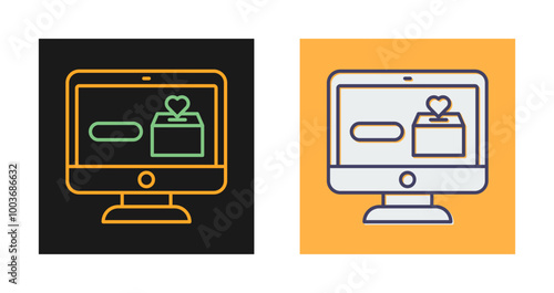 Online Donation Vector Icon
