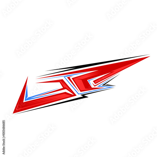  Illustration abstract racing background .Print vinyl and decal for cars. The design is modern. Racing Stripes Decal Sport. Background abstract. Decal Stripes Element
