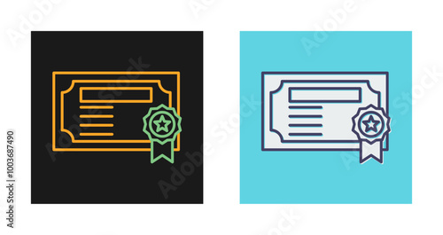 Certificate Vector Icon