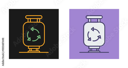 Gas Cylinder Vector Icon
