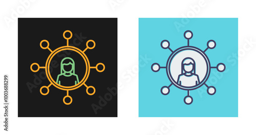 Personal Network Vector Icon