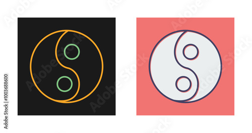 Yin Yang Vector Icon
