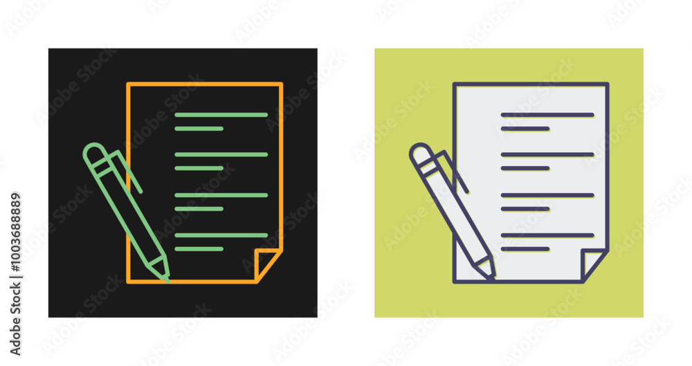 Fototapeta premium Write Vector Icon