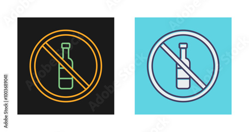 No Alcohol Vector Icon