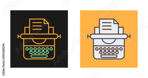 Typewriter Vector Icon