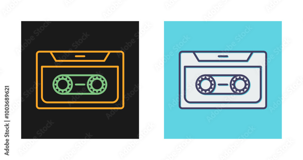 Fototapeta premium Cassette Vector Icon