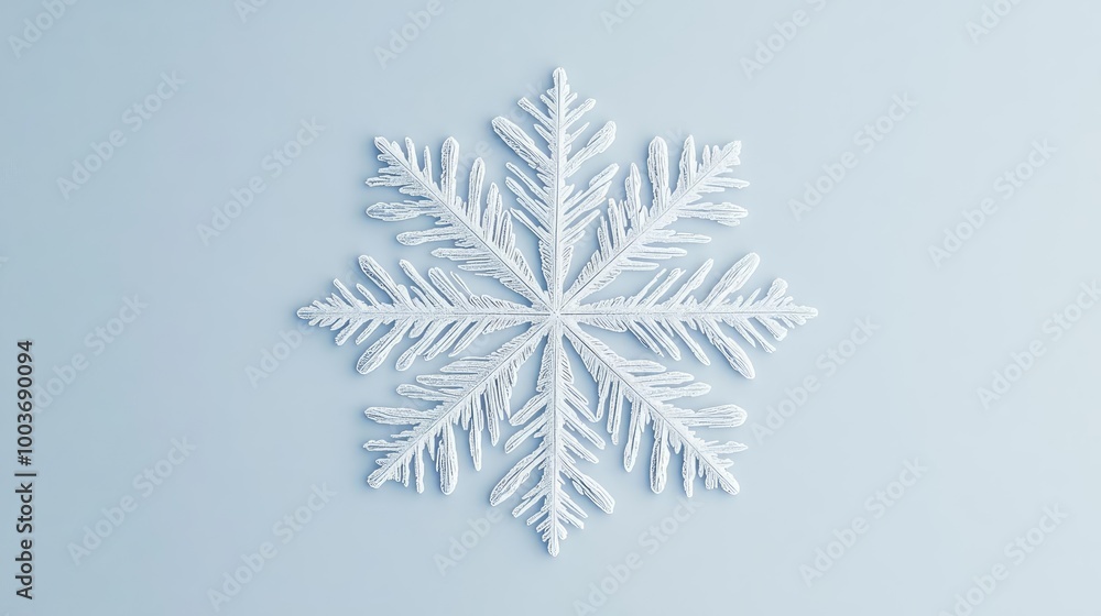 A beautifully crafted snowflake design on a soft blue background. Perfect for winter and holiday-themed projects and decorations. A beautifully crafted snowflake design on a soft blue background. Perfect for winter and holiday-themed projects and decorations.