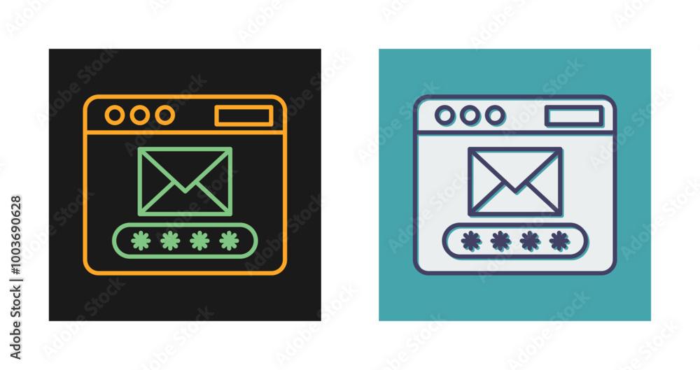 Mail Code Vector Icon Mail Code Vector Icon