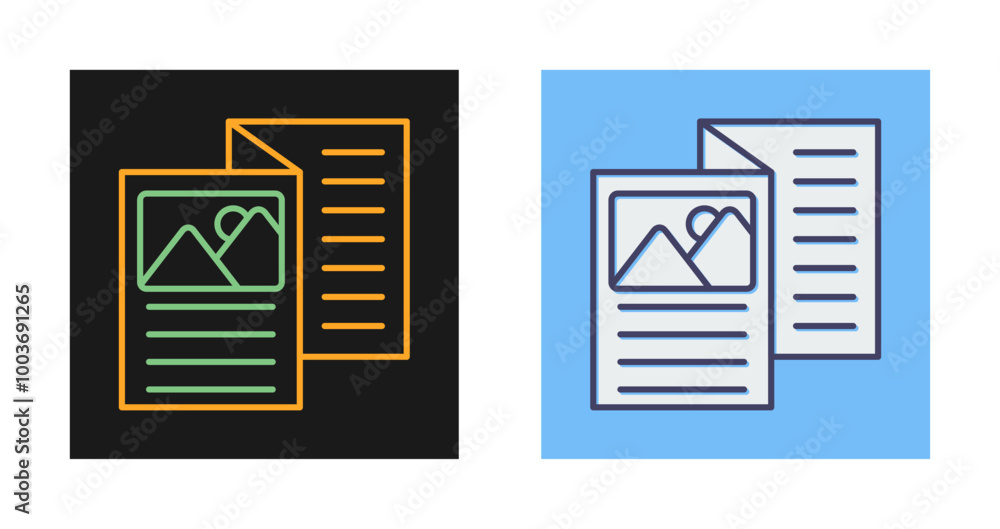 Brochure Vector Icon Brochure Vector Icon