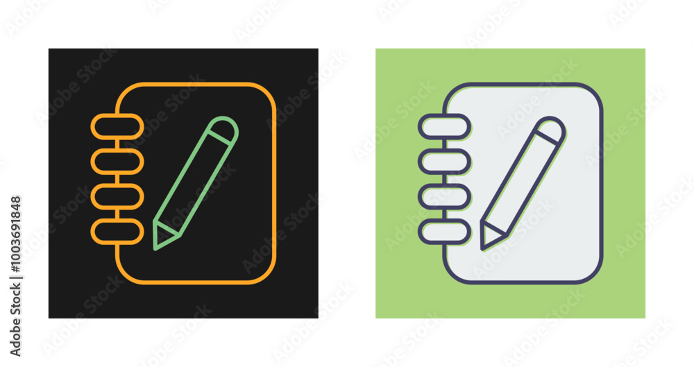 Notebook Vector Icon Notebook Vector Icon