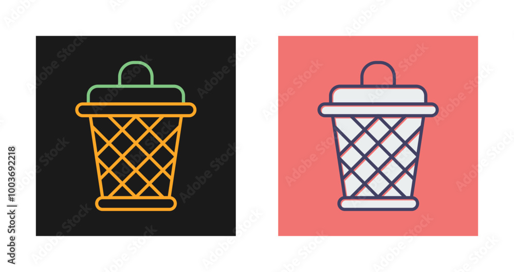 Dustbin Vector Icon Dustbin Vector Icon