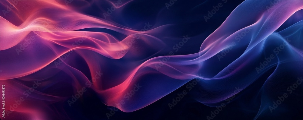 Abstract colorful waves on dark background Abstract colorful waves on dark background