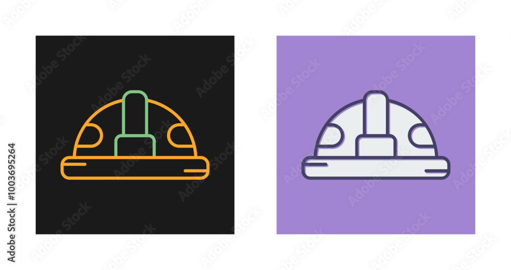 Fototapeta premium Construction Helmet Vector Icon