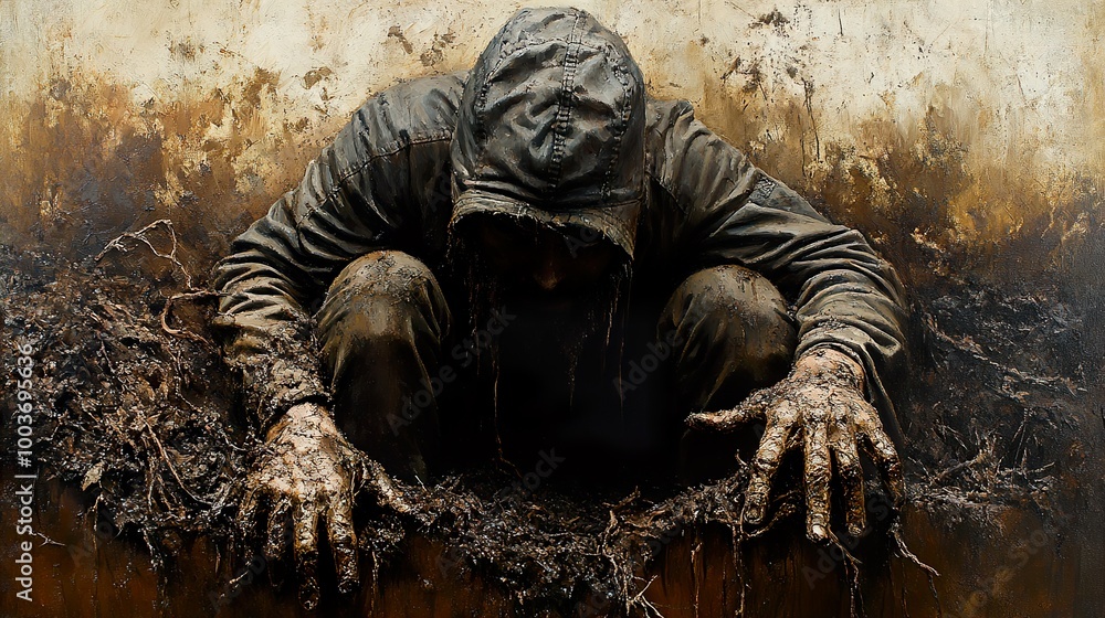 Man in Mud: A Study of Human Emotion and Isolation Man in Mud: A Study of Human Emotion and Isolation