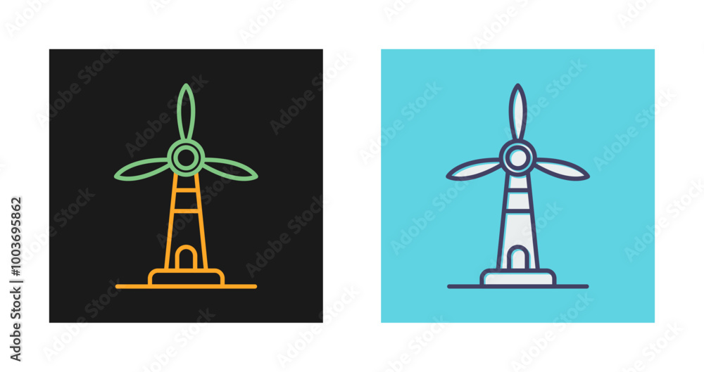 Windmill Vector Icon Windmill Vector Icon