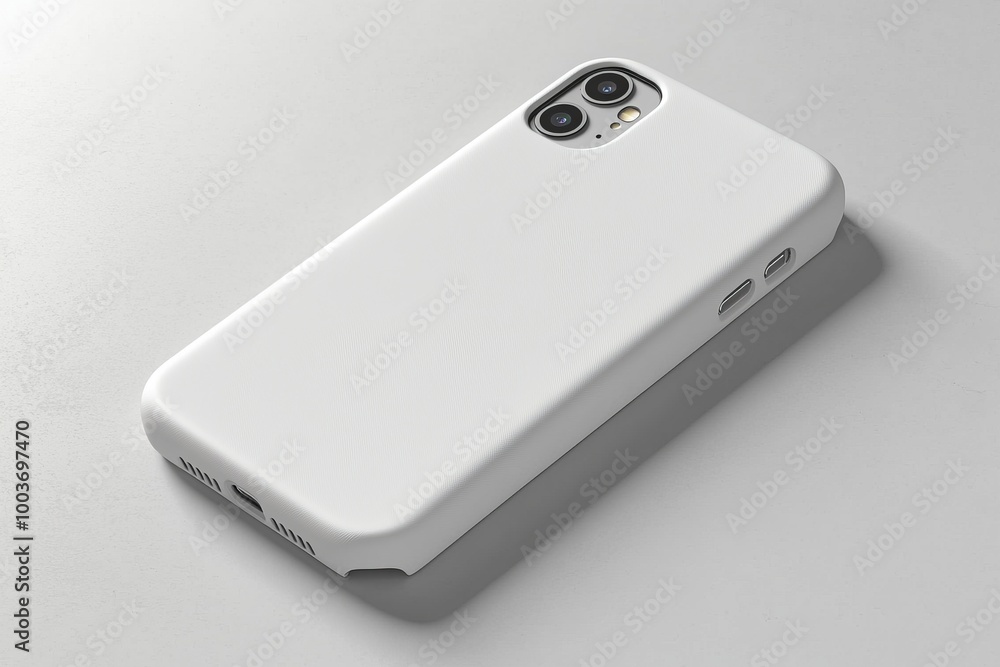 Smartphone case mockup isolated created with Generative AI Smartphone case mockup isolated created with Generative AI