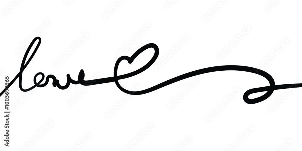 Love valentines hand drawn line. Vector background Love valentines hand drawn line. Vector background