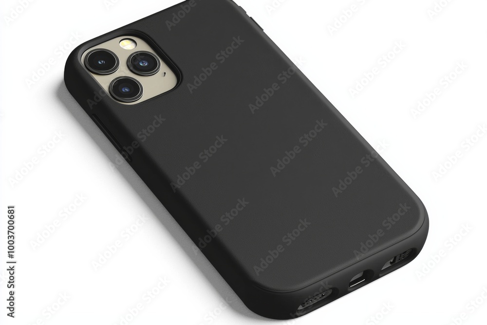 Smartphone case mockup isolated created with Generative AI Smartphone case mockup isolated created with Generative AI