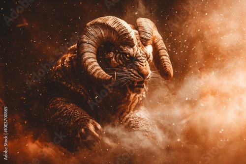 Fierce Beast with Horns