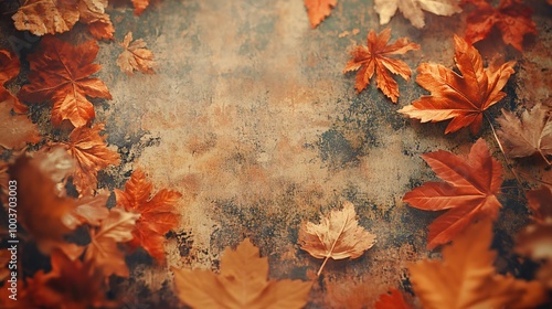 A background with a grunge texture overlay in warm autumn colors, creating a rustic Thanksgiving atmosphere..